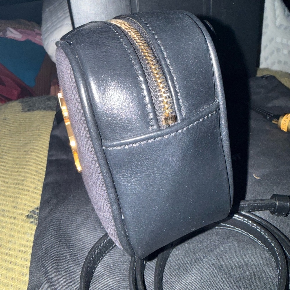 /traded/💯 YSL Lou Linen Canvas and Leather Camera Crossbody/Belt Bag - Picture 7 of 15